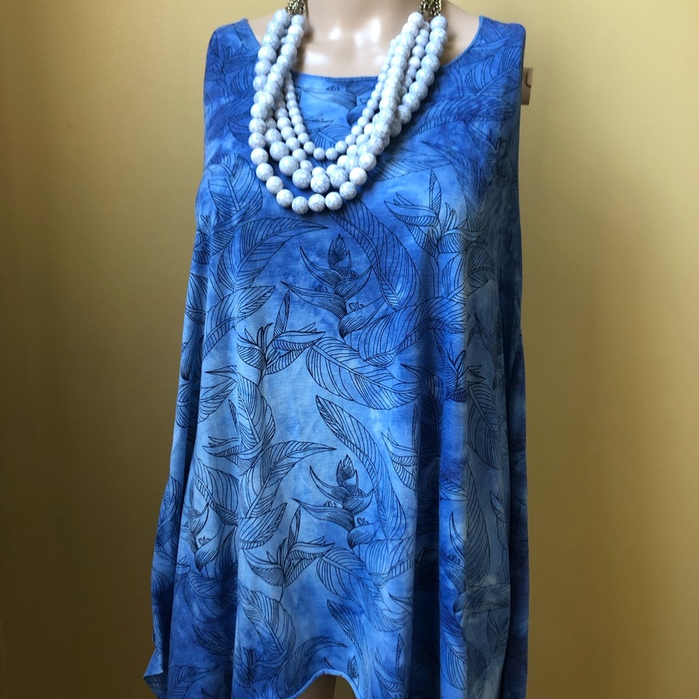 Tie dye blue top